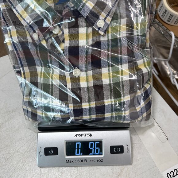 Old Navy Shirt Mens Extra Large Slim Fit Woven Oxford Regular Plaid Button-Front - Picture 12 of 12